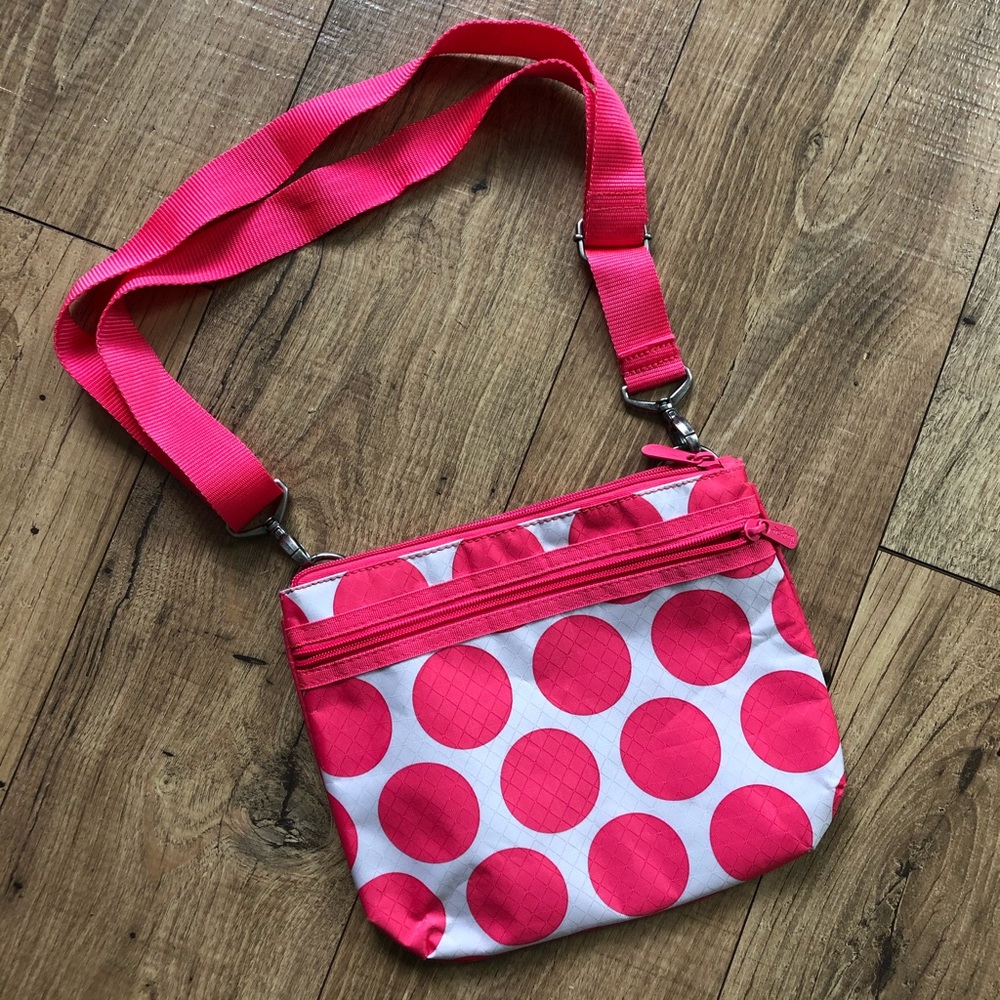 Thirty-One Mini Cross Body Purse Coral Mod